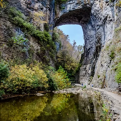 Natural Bridge Park in Virginia
